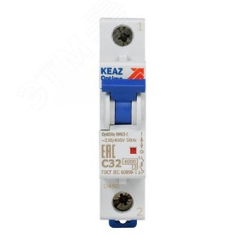 Выключатель автоматический однополюсный 32А C 6кА AC OptiDin BM63-1C32-УХЛ3