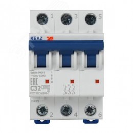 Выключатель автоматический трехполюсный 32А C 6кА AC OptiDin BM63-3C32-УХЛ3