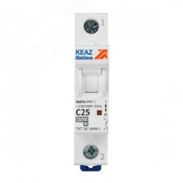 Выключатель автоматический однополюсный 25А C 4,5кА AC OptiDin BM63-1C25-4,5-УХЛ3