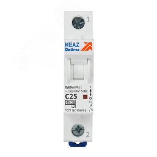 Выключатель автоматический однополюсный 25А C 4,5кА AC OptiDin BM63-1C25-4,5-УХЛ3