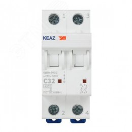 Выключатель автоматический двухполюсный 32А C 4,5кА AC OptiDin BM63-2C32-4,5-УХЛ3