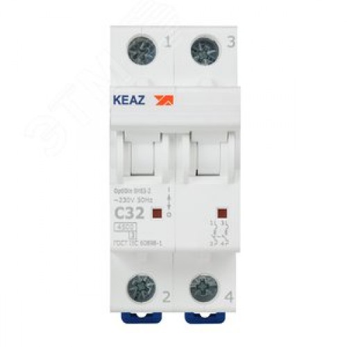 Выключатель автоматический двухполюсный 32А C 4,5кА AC OptiDin BM63-2C32-4,5-УХЛ3