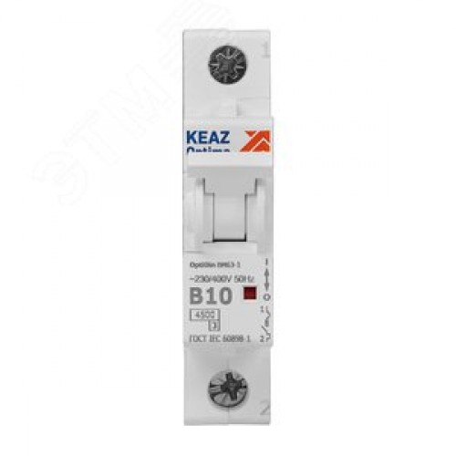 Выключатель автоматический однополюсный 10А B 4,5кА AC OptiDin BM63-1B10-4,5-УХЛ3