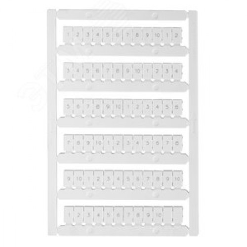 Маркировка для клемм Ш=6 мм 