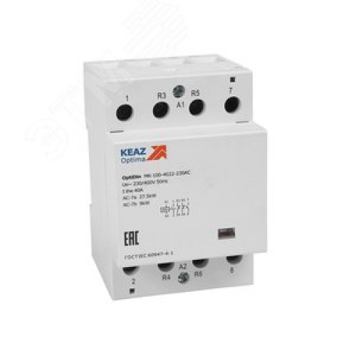 Контактор 230В AC 4НО 40А OptiDin MK-100-4040-230AC