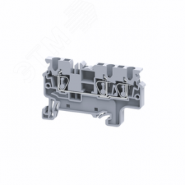Клемма с тремя контактами 2,5 кв.мм пружинная OptiClip СХ-2,5-TRIPLET-I-серый