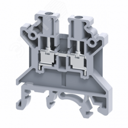 Клемма проходная 2,5 кв.мм винтовая OptiClip CTS-2,5-I-24A-(0,2-2,5)-серый