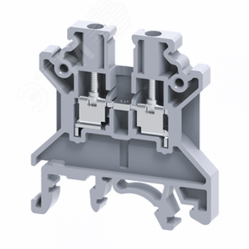 Клемма проходная 2,5 кв.мм винтовая OptiClip CTS-2,5-I-BU-24A-(0,2-2,5)-синий