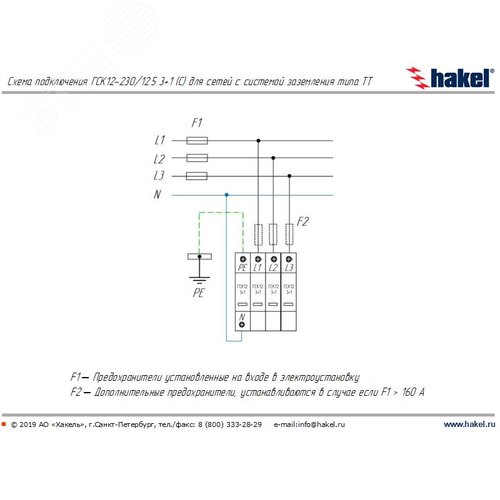 УЗИП ГРОЗОСТОП ГСК12-230/12,5 3+1 С, класс I+II , Iimp - 12,5 кА (10/350), Imax (8/20) - 40 кА