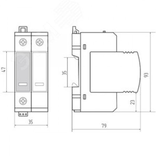 УЗИП ГРОЗОСТОП ГСК12-230/12,5 1+1 С, класс I+II , Iimp - 12,5 кА (10/350), Imax (8/20) - 40 кА
