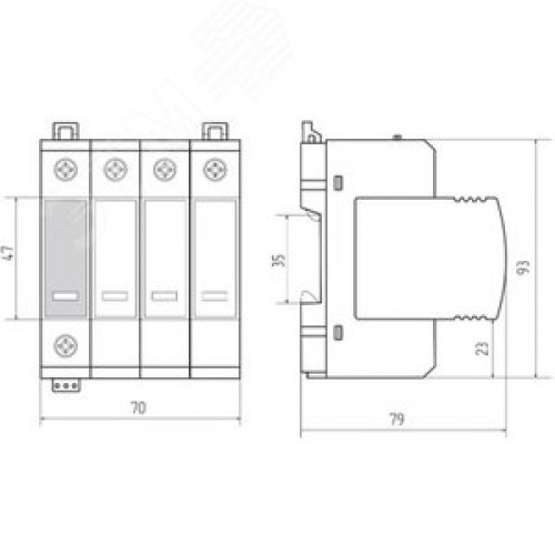 УЗИП ГРОЗОСТОП ГСК2-230/50 3+1 С, класс II, In - 20 кА (8/20), Imax (8/20) - 50 кА