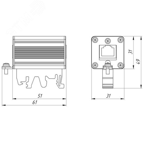 К2Р АР1/250М PoE+ - устройство защитное