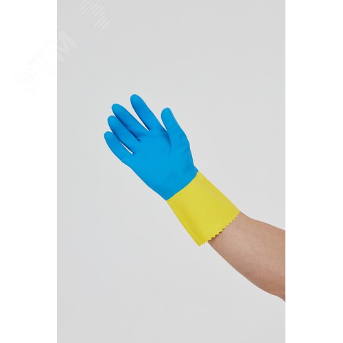 Перчатки латексные с хлопковым напылением VE330, размер 9