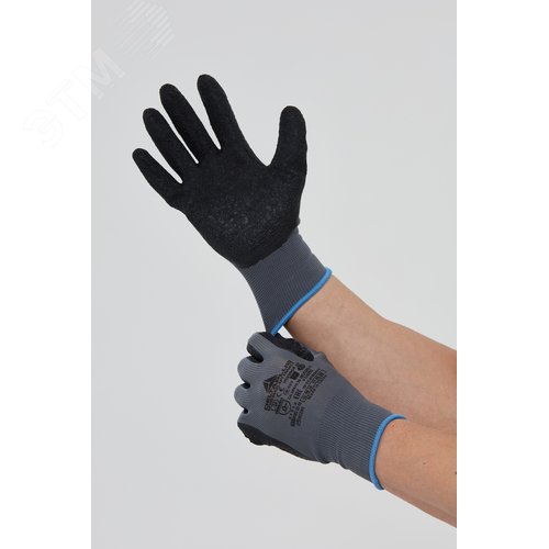 Перчатки полиэстеровые с латексным покрытием VE630 р.10