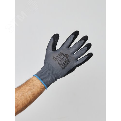 Перчатки полиэстеровые с латексным покрытием VE630 р.10