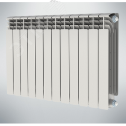 Радиатор биметаллический секционный ПРОФИ 500/100/12 боковое подключение 2364Вт