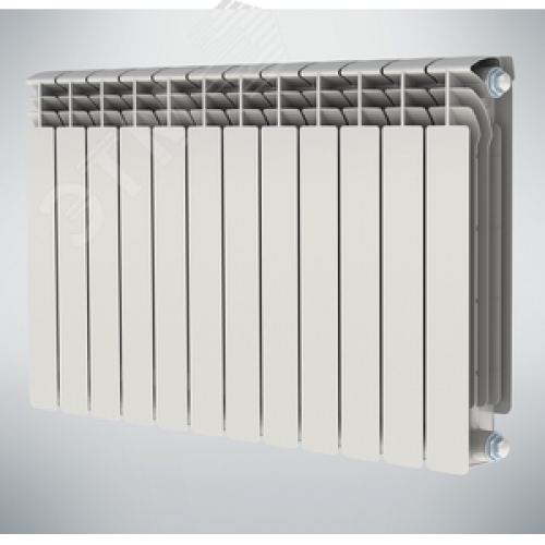 Радиатор биметаллический секционный ПРОФИ 500/100/12 боковое подключение 2364Вт
