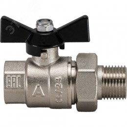 Кран шаровой полнопроходной с полусгоном 1' ВН бабочка