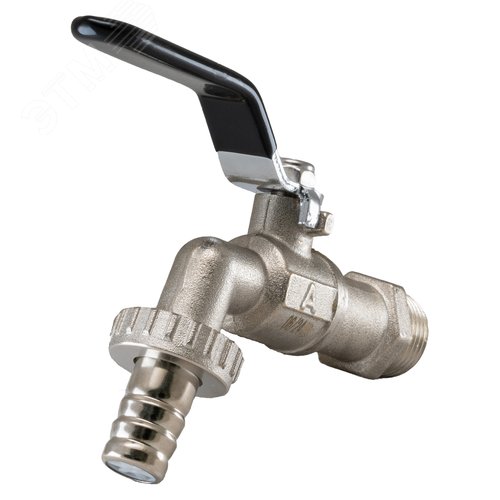 Кран шаровой водоразборный со штуцером 1/2' НР ручка рычаг