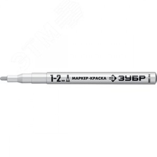 Маркер-краска Профессионал МК-200 круглый наконечник 1-2 мм белый