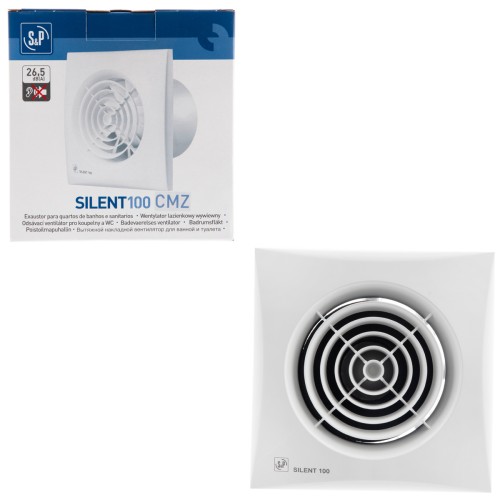 Вентилятор вытяжной Silent-100 CMZ со шнуровым выключателем