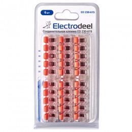 Клемма соединительная  5-контактная Elеctrodeel ED 230-615-b6, сечение 0,5-6,0 мм2, 41А/450В (упаковка 6 штук)