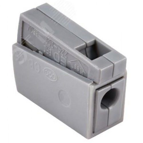 Клемма соединительная  1-контактная Elеctrodeel для ламп ED 224-101-b6, сечение 0,5-2,5 мм2, 24А/380В (упаковка 6 штук)