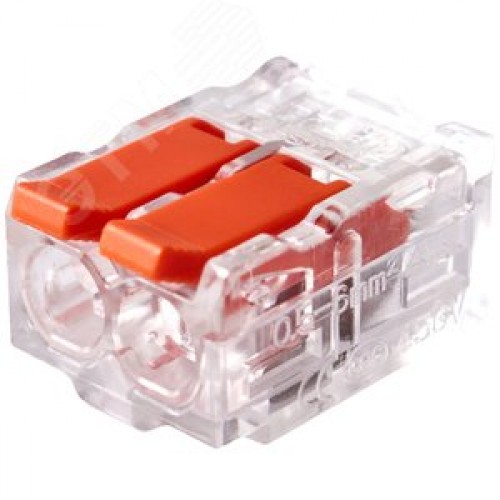 Клемма соединительная  2-контактная Elеctrodeel ED 230-612-b6, сечение 0,5-6,0 мм2, 41А/450В (упаковка 6 штук)