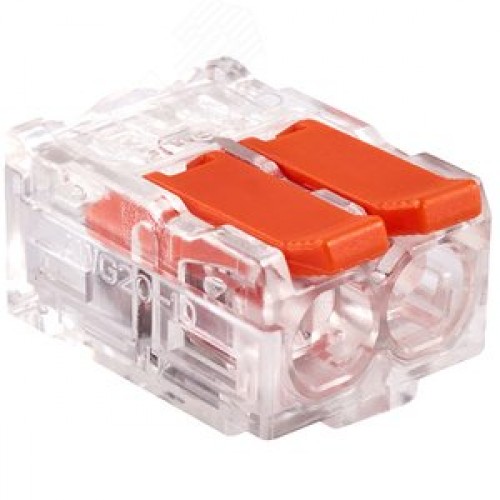 Клемма соединительная  2-контактная Elеctrodeel ED 230-612-b6, сечение 0,5-6,0 мм2, 41А/450В (упаковка 6 штук)