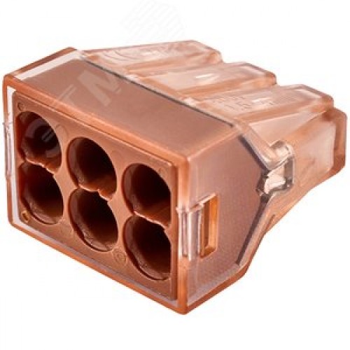 Клемма соединительная  6-контактная Elеctrodeel ED 773-606, сечение 1,5-4,0 мм2, 32А/400В (упаковка 50 штук)