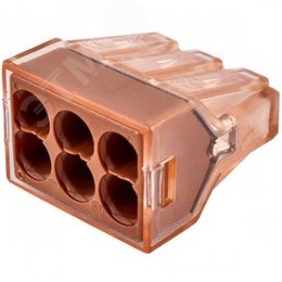 Клемма соединительная  6-контактная Elеctrodeel ED 773-606-b6, сечение 1,5-4,0 мм2, 32А/400В (упаковка 6 штук)