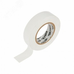 Изолента ПВХ KRANZ 0.13х19 мм, 25 м, белая