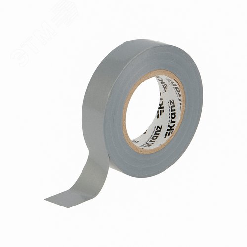 Изолента ПВХ KRANZ 0.13х19 мм, 25 м, серая
