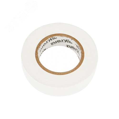 Изолента ПВХ KRANZ 0.13х19 мм, 25 м, белая