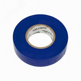 Изолента ПВХ KRANZ профессиональная, 0.18х19 мм, 20 м, синяя