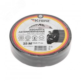 Изолента автомобильная, полиэстер, 0.17х19 мм, 25 м