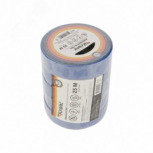 Изолента ПВХ 0,13х19 мм, 25 м, синяя