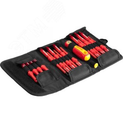 Набор ''Х-Drive ELECTRO'': Высоковольтные отвертки, сменные стержни, ключи специальные, до 1000В, 18 предм,