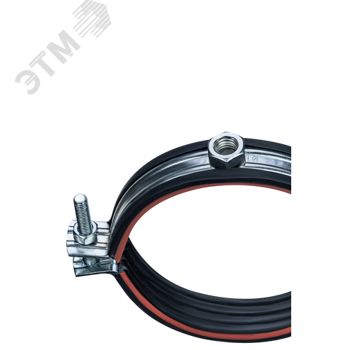 Хомут высокой нагрузки Mayer  д/труб Ф132 (132-138мм) гайка М16 и уплотн. с красной полосой