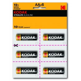 Батарейка LR6-12BL perforated (6x2BL) XTRALIFE Alkaline [KAA-2x6 perf] (144/576/18432)