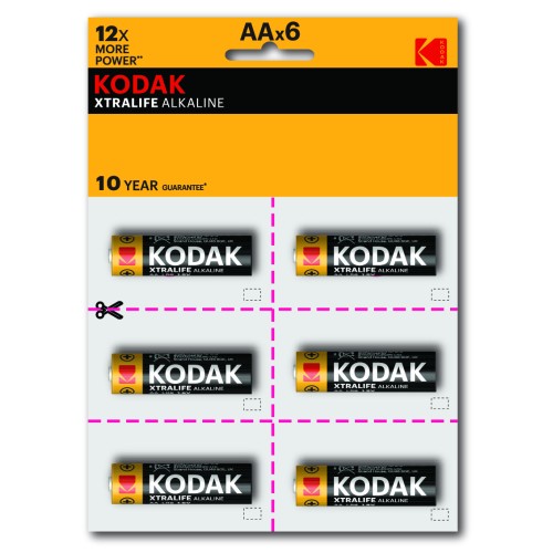 Батарейка LR6-12BL perforated (6x2BL) XTRALIFE Alkaline [KAA-2x6 perf] (144/576/18432)