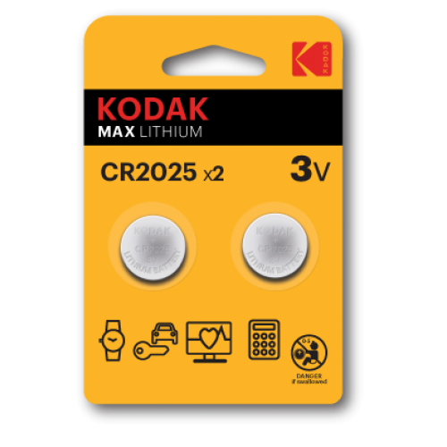 Батарейка CR2025-2BL MAX Lithium (60/240/43200)