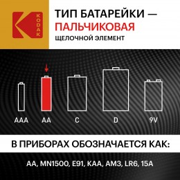 Батарейка LR6-60 (4S) colour box XTRALIFE Alkaline [KAA-60] (60/720/20160)