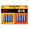 Батарейка Kodak LR6 4+4BL MAX SUPER Alkaline AA
