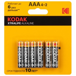 Батарейка LR03-4+2BL XTRALIFE Alkaline