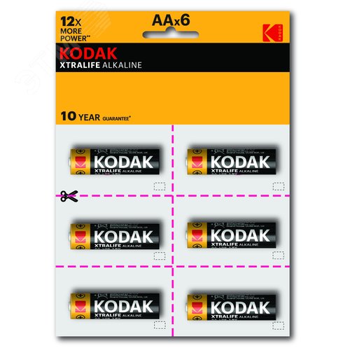 Батарейка LR6-12BL perforated (6x2BL) XTRALIFE Alkaline [KAA-2x6 perf] (144/576/18432)