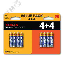 Батарейка LR03 4+4BL MAX SUPER Alkaline AAA