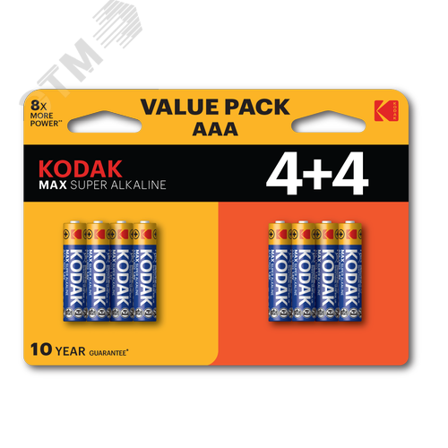 Батарейка LR03 4+4BL MAX SUPER Alkaline AAA