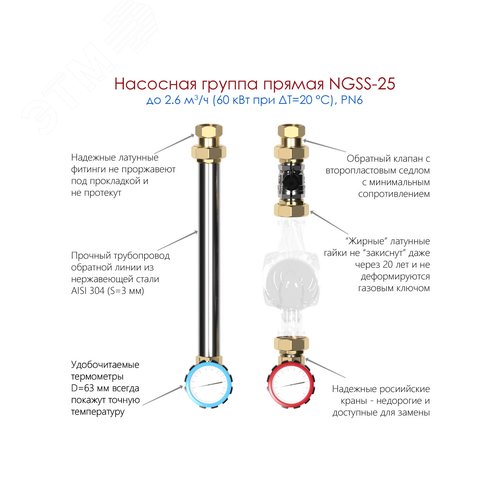Группа насосная NGSS-25 G 1' прямая без насоса
