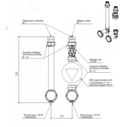 Группа насосная NGSS-25 G 1' прямая без насоса